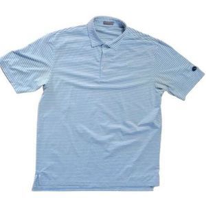 Peter Millar Mens Polo Size XL Midnight Competition Stripe White Blue